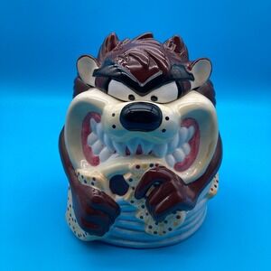 Vintage 2003 Looney Tunes Taz Tasmanian Devil Ceramic Cookie Jar Warner Bros